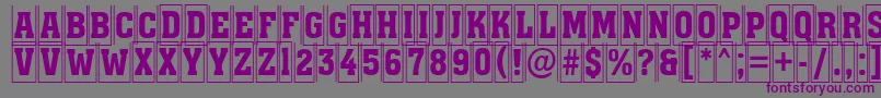 AAssuantitulcmfr Font – Purple Fonts on Gray Background