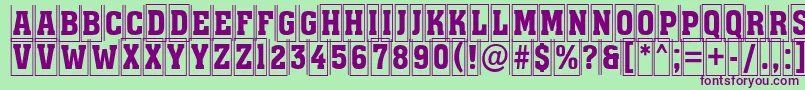 AAssuantitulcmfr Font – Purple Fonts on Green Background