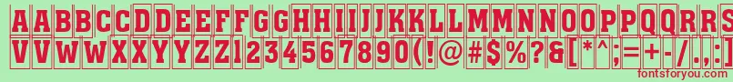 AAssuantitulcmfr Font – Red Fonts on Green Background