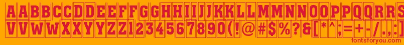 AAssuantitulcmfr Font – Red Fonts on Orange Background