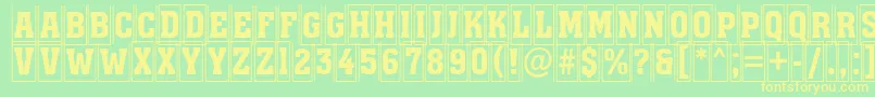 AAssuantitulcmfr Font – Yellow Fonts on Green Background