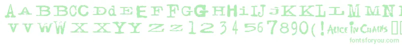 Facerg ffy Font – Green Fonts on White Background