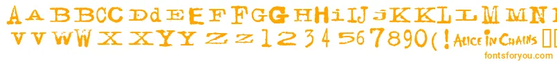 Facerg ffy Font – Orange Fonts on White Background