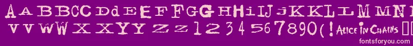Facerg ffy Font – Pink Fonts on Purple Background