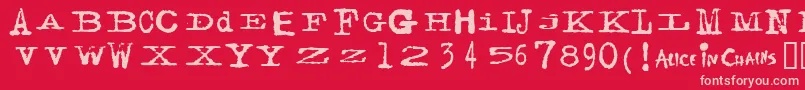 Facerg ffy Font – Pink Fonts on Red Background