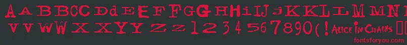 Facerg ffy Font – Red Fonts on Black Background