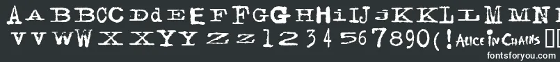 Facerg ffy Font – White Fonts on Black Background