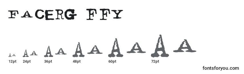 Размеры шрифта Facerg ffy