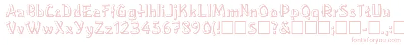 Woodplank Font – Pink Fonts on White Background