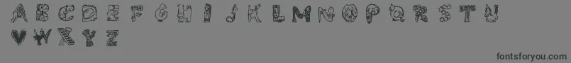 Whimsy Font – Black Fonts on Gray Background
