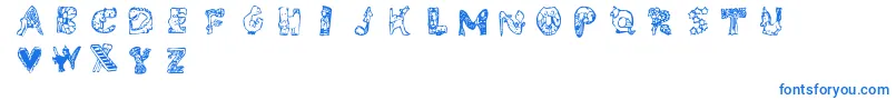 Czcionka Whimsy – niebieskie czcionki