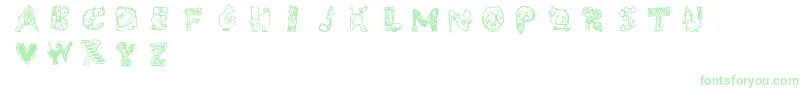 Whimsy-Schriftart – Grüne Schriften