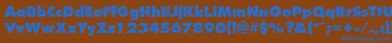 Shatter Font – Blue Fonts on Brown Background