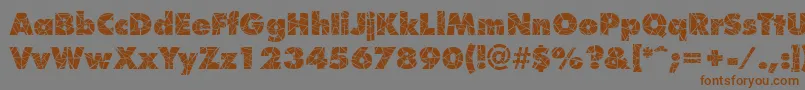 Shatter Font – Brown Fonts on Gray Background