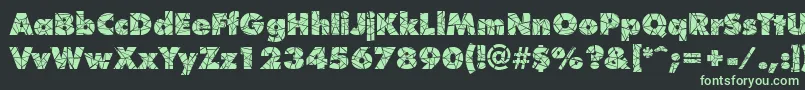 Shatter Font – Green Fonts on Black Background