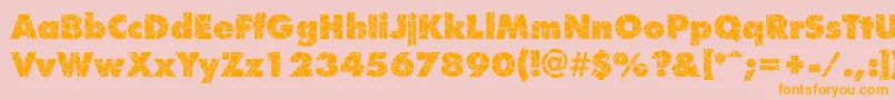 Shatter Font – Orange Fonts on Pink Background