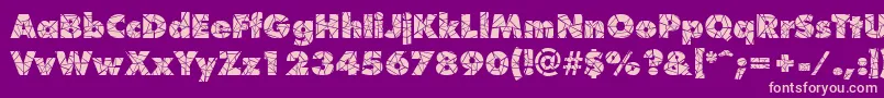 Shatter Font – Pink Fonts on Purple Background