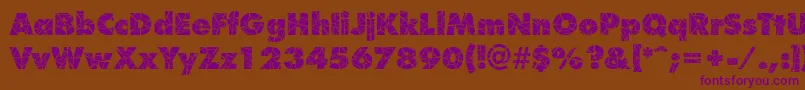 Shatter Font – Purple Fonts on Brown Background