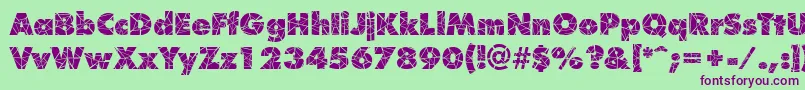 Shatter Font – Purple Fonts on Green Background