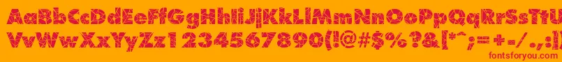 Shatter Font – Red Fonts on Orange Background