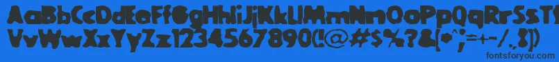 Goolbl Font – Black Fonts on Blue Background