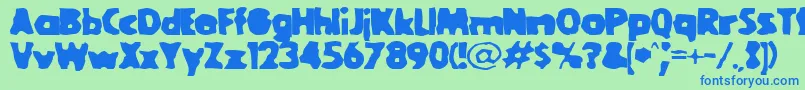 Goolbl Font – Blue Fonts on Green Background