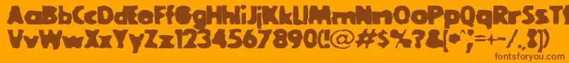 Goolbl Font – Brown Fonts on Orange Background