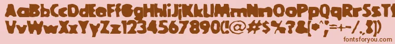 Goolbl Font – Brown Fonts on Pink Background