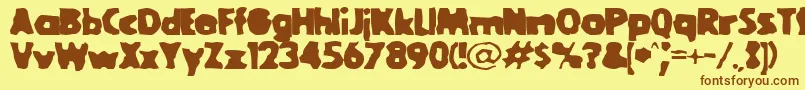Goolbl Font – Brown Fonts on Yellow Background