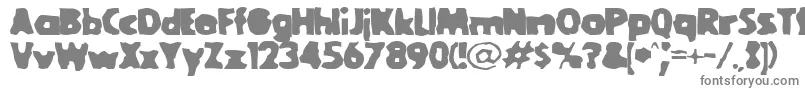 Goolbl-fontti – harmaat kirjasimet valkoisella taustalla