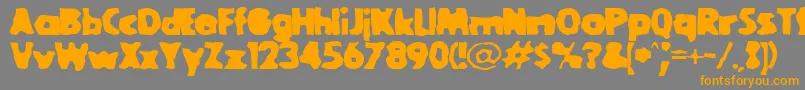 Goolbl Font – Orange Fonts on Gray Background