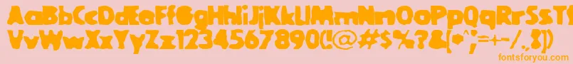 Goolbl Font – Orange Fonts on Pink Background