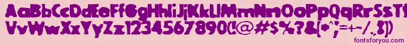 Goolbl Font – Purple Fonts on Pink Background