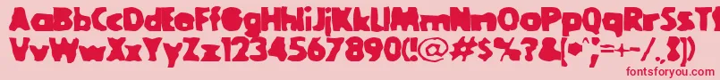 フォントGoolbl – ピンクの背景に赤い文字