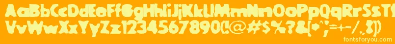 Goolbl Font – Yellow Fonts on Orange Background