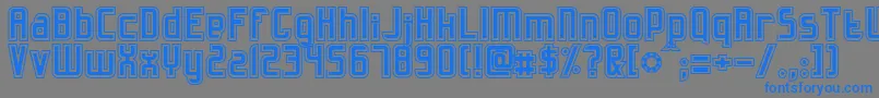 Slidfisk-Schriftart – Blaue Schriften auf grauem Hintergrund