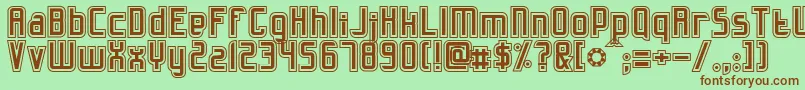 Slidfisk Font – Brown Fonts on Green Background