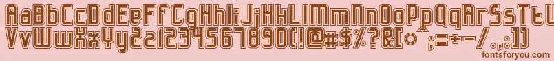 Slidfisk Font – Brown Fonts on Pink Background