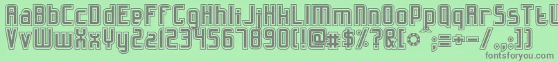 Шрифт Slidfisk – серые шрифты на зелёном фоне