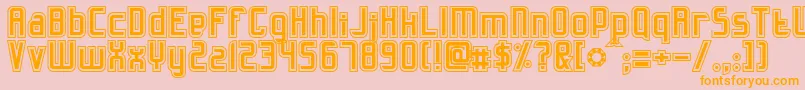 Slidfisk Font – Orange Fonts on Pink Background