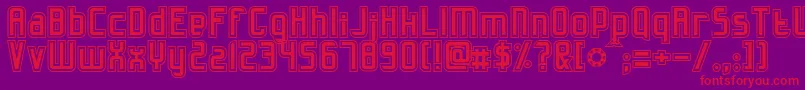 Slidfisk-Schriftart – Rote Schriften auf violettem Hintergrund