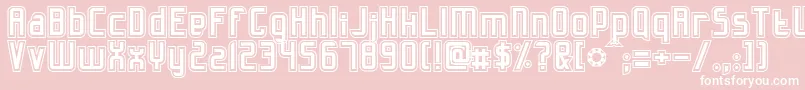 Slidfisk-Schriftart – Weiße Schriften auf rosa Hintergrund