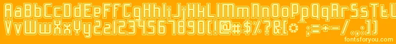 Slidfisk Font – Yellow Fonts on Orange Background