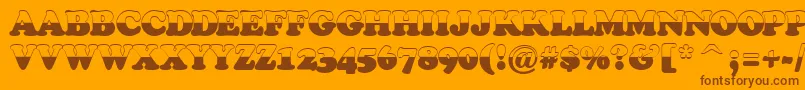 Cooper4 Font – Brown Fonts on Orange Background