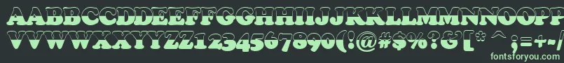 Cooper4 Font – Green Fonts on Black Background