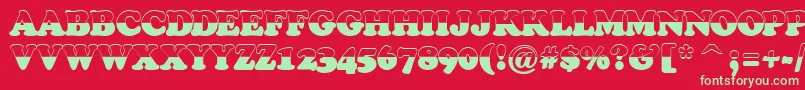 Cooper4 Font – Green Fonts on Red Background