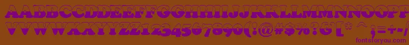 Cooper4 Font – Purple Fonts on Brown Background