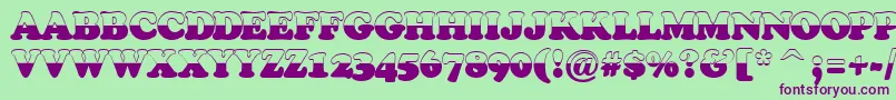 Cooper4 Font – Purple Fonts on Green Background