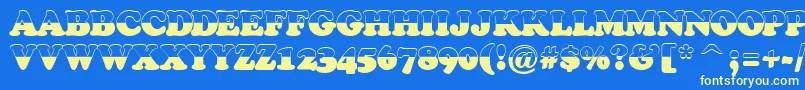 Cooper4 Font – Yellow Fonts on Blue Background