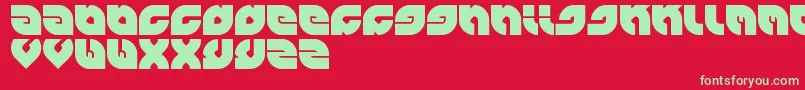 Perfect-Schriftart – Grüne Schriften auf rotem Hintergrund